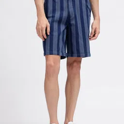 Iconic Men Striped Regular Fit Shorts-picture-11