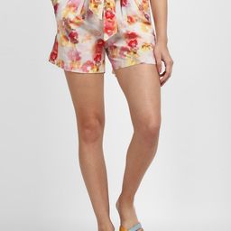 Allen Solly Woman Women Mid-Rise Floral Printed Cotton Linen Shorts-picture-39