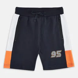 Pantaloons Junior Boys Navy Blue Colourblocked Shorts-picture-58