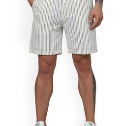 Celio Men Striped Mid Rise Regular Shorts-picture-31