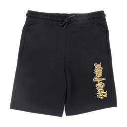 Harry Potter by Wear Your Mind Boys Black Typography Harry Potter Shorts image 1