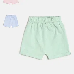 MINI KLUB Girls Pack of 3 Pure Cotton Shorts image 1