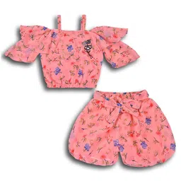 Wish Karo Girls Printed Top with Shorts image 1