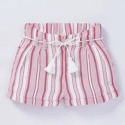 Ed-a-Mamma Girls Pink & White Striped Shorts-image-16