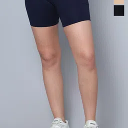 Aimly Women Pack Of 3 Slim Fit High-Rise Biker Shorts-image-12