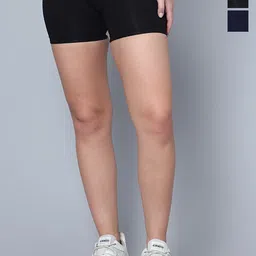 Aimly Women Pack Of 3 Slim Fit High-Rise Biker Shorts-picture-18