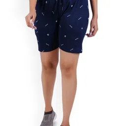 GUIDE Women Cotton Regular Fit Printed Shorts-image-5