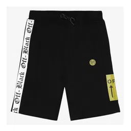 Alan Jones Boys Black Typography Printed Outdoor Shorts image 1