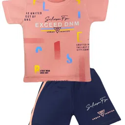BAESD Boys Typography Printed Pure Cotton T-shirt With Shorts-picture-11