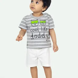 ariel Kids Printed Pure Cotton T-shirt with Shorts-picture-38