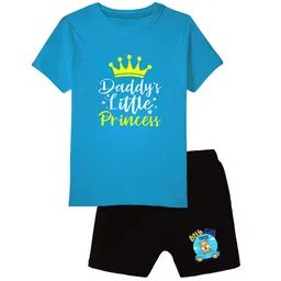 CoolTees4U Girls Printed Pure Cotton T-shirts With Shorts-image-57