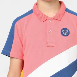 Jack & Jones Junior Boys Colourblocked Polo Collar Cotton T-shirt image 4