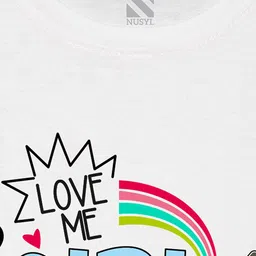 NUSYL Girls Typography Printed Round Neck T-shirt image 3