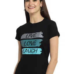 Fabflee Pack Of 4 Typography Printed Cotton T-Shirts image 3