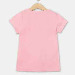 R&B Girls Pink Typography Printed Cotton T-shirt image 5