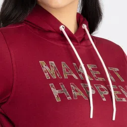 Status Quo Typography Printed Hooded Sweatshirt image 4