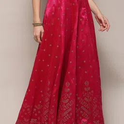 Biba Woven Design Maxi Flared A-Line Skirt image 3