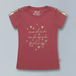 3PIN Girls Typography Printed Cotton T-shirt image 4