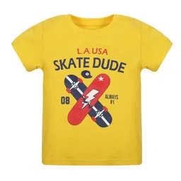 PLUM TREE Boys Typography Printed Pack Of 2 Pure Cotton T-shirts image 3