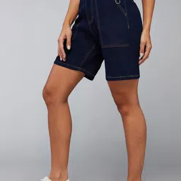 DOLCE CRUDO Women High-Rise Denim Shorts-image-33