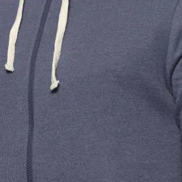 Campus Sutra Men Blue Hooded Cotton Sweatshirt image 2