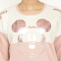 METTLE Women Mickey Mouse Printed Fleece Sweatshirt image 2