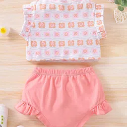 INCLUD Girls Printed Top With Shorts image 3