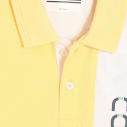 Octave Boys Yellow Varsity Polo Collar Applique T-shirt image 3