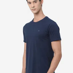 JADE BLUE Men Blue Slim Fit T-shirt image 2