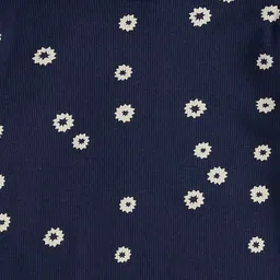 Pantaloons Junior Girls Navy Blue Printed Raw Edge T-shirt image 3