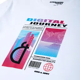 Gini and Jony Boys Graphic Printed Round Neck Cotton T-shirt image 2