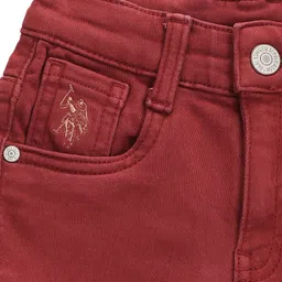 U.S. Polo Assn. Kids Boys Mid Rise Cotton Denim Shorts image 2