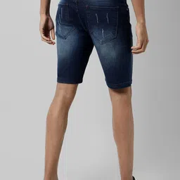 Campus Sutra Men Medium-Washed Regular Fit Denim Shorts image 2