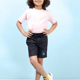 NUSYL Boys Spider Icon Printed Cotton Shorts image 2