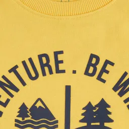 Pantaloons Junior Boys Yellow Printed Sweatshirt image 3
