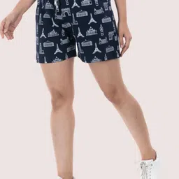 StyleAOne Women Mid-Rise Conversational Printed Shorts image 3