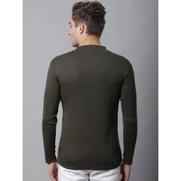 Rodamo Men Grey Slim Fit Cotton T-shirt image 2