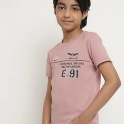 Octave Boys Typography Printed Round Neck Cotton T-shirt image 4
