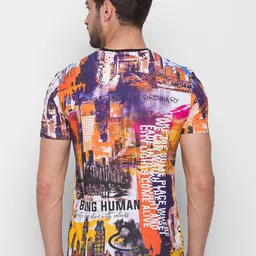 Being Human Men Multicoloured Printed Slim Fit T-shirt image 2