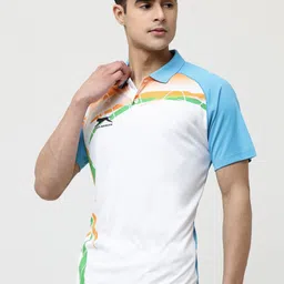 Shiv Naresh Men Printed Polo Collar T-shirt image 5