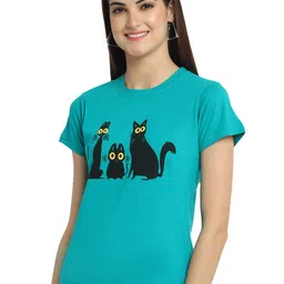 Fabflee Pack of 4 Typography Printed Round Neck Cotton T-shirt image 4