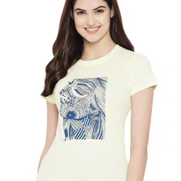 Fabflee Pack of 4 Graphic Printed Round Neck Cotton T-shirt image 4