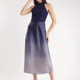 FableStreet Ombre A-Line Midi Skirt image 2