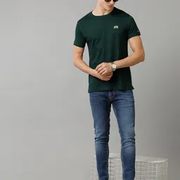 Double Two Men Round Neck Applique T-shirt image 3
