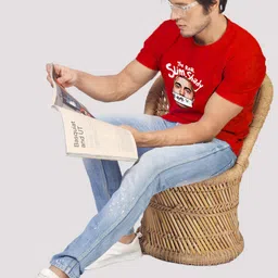 Greylongg Typography Printed Cotton Casual T-shirt image 5