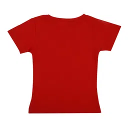 Bodycare Kids Girls Pack Of 2 Red & Green Printed T-shirt image 4