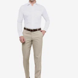 JADE BLUE Men White Slim Fit Cotton Formal Shirt image 5