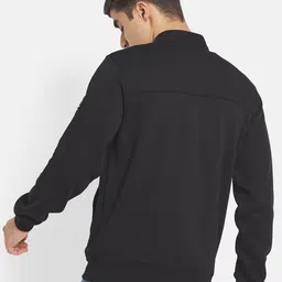 Octave Men Black Front-Open Sweatshirt image 5