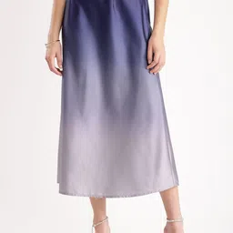 FableStreet Ombre A-Line Midi Skirt image 5