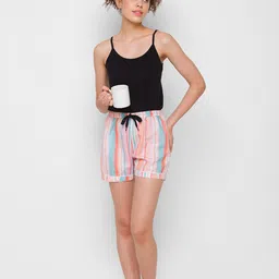 FashionRack Women Pink & Purple Set Of 2 Printed Lounge Shorts image 5